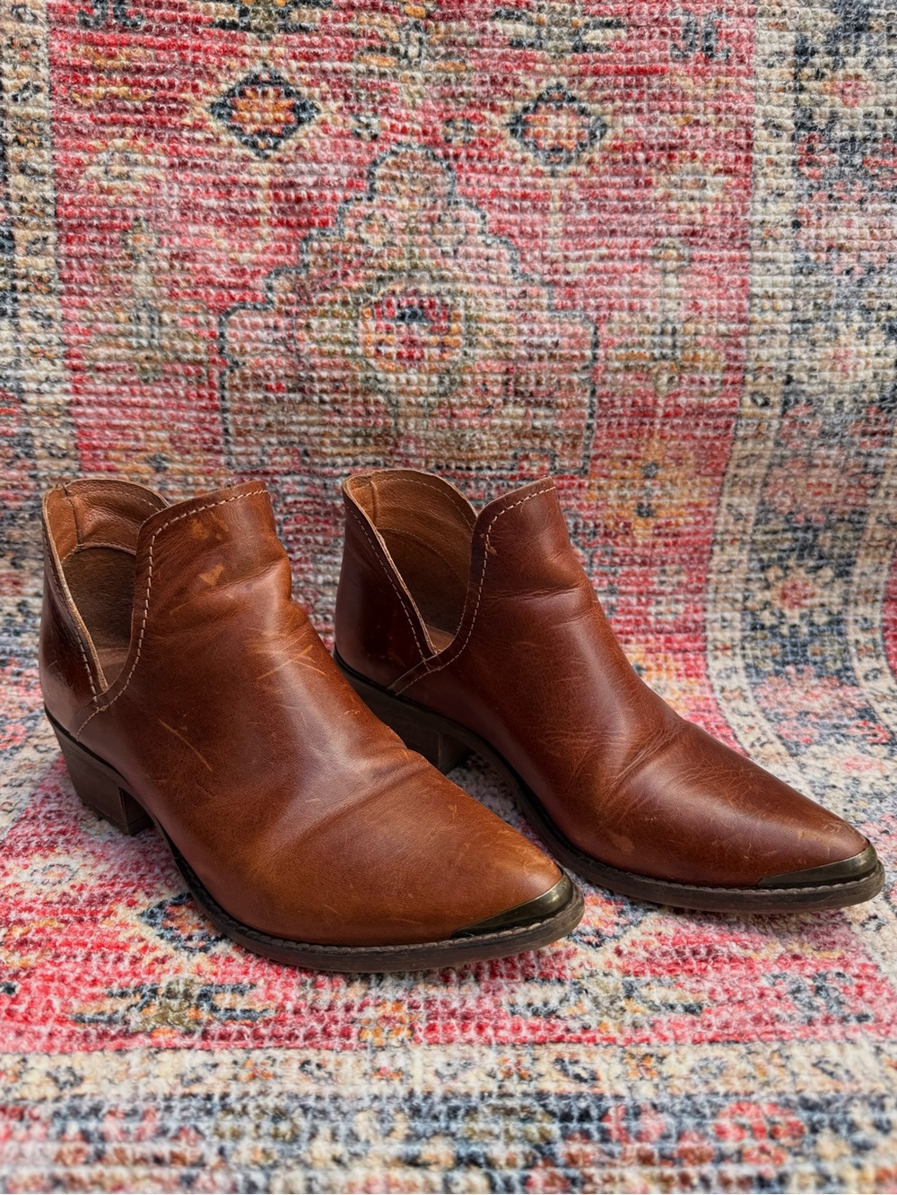 Steve Madden Brown Leather Ankle Booties